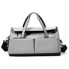 臺灣發貨大容量旅行包健身包 - 多功能手提行李袋，氣質旅行必備, 灰色, 1個