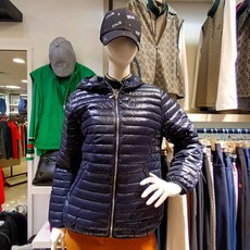 마코스포츠 23년 겨울 골프 여성 전판 3CM퀼팅 노출흑지퍼 프리미엄 구스다운 패딩 MNW4-DJ01