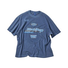 TRAVEL 애슬릿 피그먼트 반팔티 블루 섀도우 102835