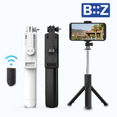 비즈 BZ-SS30 포켓 블루투스 삼각대 셀카봉, 화이트, 상세페이지 참조, 1개