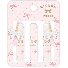 쿠리아 연필 캡 리본 참이 달린 연필 캡 핑크 04638