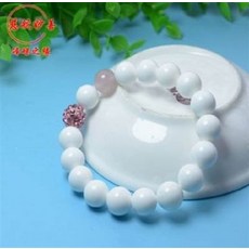 慈緣 佛珠之美 手鍊, 天然白硨磲手鏈女韓版甜美粉水晶鑽石佛珠手串送女朋友閨密禮物, 1個