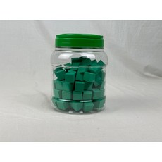 2公分 EVA 泡棉骰子 100入 台灣製造 兒童安全無毒 團體遊戲 數學教具, 綠色空白方塊100入（罐裝）, 1個