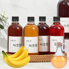 전통 자연발효 수제식초 마시는 과일 비니거 7종 500ml 1000ml, 전통 자연발효 바나나식초  1000ml, 1개