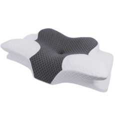 구르미 목편한 목디스크 거북목 경추 베개, 1개, 화이트