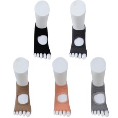 HOSKUS 素色皮拉提斯露趾襪