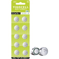 YIGOCELL AG1 LR621 SR621SW 364 164 363 배터리 1.5V 버튼 셀 워치 10팩