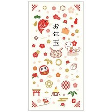 日本 新年蛇年燙金紅包袋，精美燙金工藝，新年送禮首選，傳遞滿滿祝福, 1個, 98155