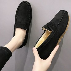 여자 클래식 스타일 겨울 외출 단화 부드러운 기모 안감 보온 방한 슈즈+온유통상Shop