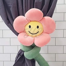 꽃모양 커튼 인형 묶음끈 거실 커튼홀더 장식