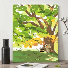 코코말랑 유화그리기세트 명화그리기 DIY 40x50, 나무 아래 꿀벌, 1개