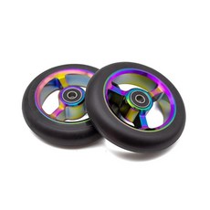스턴트스쿠터 바퀴 교체 110mm 컬러 120mm 킥보드, 13. 110mm 컬러풀+블랙 PU 1개