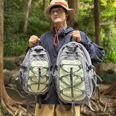 戶外雙肩包大容量徒步運動揹包登山包男生通勤書包女大學生電腦包, 灰色大號