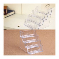 아크릴 투명 명함 진열대 상담실 4층 홀더 카드 영업점 사무실 다단, 1개, 상세페이지 참조