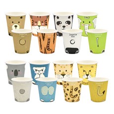 정글종이컵 184ml, 1개, 200개입
