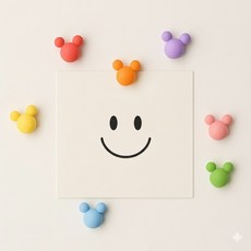 [14PCS] 디루아 미니 곰돌이 자석 귀여운 마그네틱, 혼합