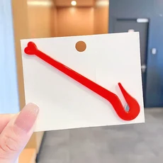 쿠쿠스토어 다채로운 헤어 고무 밴드 커터 일회 리무버 통증 넥타이 제거 도구 소녀 스타일링 액세서리, 01 Heart red