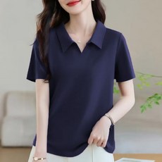 루미빈 여성 루즈핏 순면 반팔 폴로티 데일리 이너티