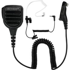 스피커 마이크 블루투스 휴대용 야외용 방수 무전기 리모컨 3.5mm 오디오 잭 포함 모토로라 APX 및 XPR 시리즈 호환 파란색JEUYOEDE, JEUYOEDE Black
