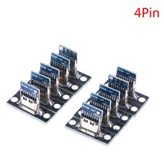 나사 고정 판이 C타입 10 있는 소켓 커넥터 USB 포트 충전, 4Pin