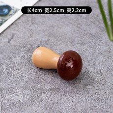 加幫手 日式森林系香菇蘑菇陶瓷筷架 餐桌擺件, 褐色, 1個