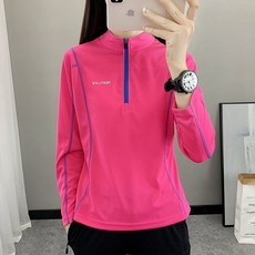 여성 아웃도어 긴팔티셔츠 봄가을 캐주얼 슬림핏 얇은 등산티 상의 여자 속건 스포츠 긴팔티 데일리 헬스복 SJS