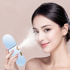 언제 어디서든 OK 즉각 수분 충전 미스트기 미스트 대신 쓰는 가성비 휴대용 초음파 나노 미스트기, 아쿠아마린(하늘색), 나노미스트/Nano Mist00