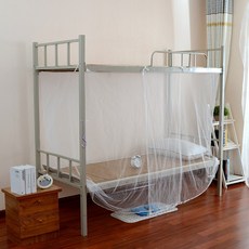 宿舍上下鋪學生蚊帳單雙人家用免安防塵大方頂拉鍊老式蚊帳廠批發, 經典雪白
