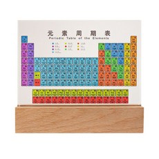중학교 화학 주기율표 투명 아크릴 원소주기율표 학교 학습교구, B. 컬러 중영 문자 램프X