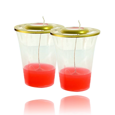 防風杯(普渡-拜拜) 一對18元，一箱75對 (酥油/果凍/蠟燭/金紙/香), 1個, 紅色袋裝（10對）含運, 10對