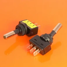 1/10PCS LED 토글 스위치 온/오프 직사각형 3핀 12V 20A 패널 자동차 밴 대시보드 SPST, 04 1PCS, 01 Yellow