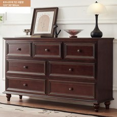 7단 서랍장 캐비닛 인테리어 엔틱 원룸 수납장, 7단 서랍장 [월넛 컬러]