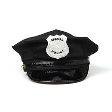 피플스파티 코스프레 경찰관모자, 1개, 블랙