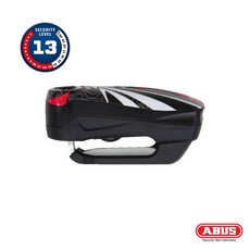 ABUS DETECTO 7000 RS1 德國機車防盜鎖 警報碟煞鎖 台灣摩斯達公司貨, 火焰黑, 1個