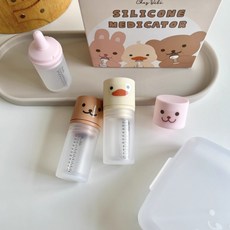 끄롱마제 실리콘 1~3세 부드러운 음수용 안전한 소재 편안한 사용 압착형 디자인, 일반약먹이기22ML