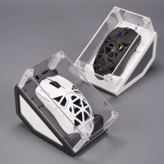 마우스 보관함 디스플레이 투명 진열대 정리 수납 기계식 무광블랙+화이트 스트라이프 PLA+아크릴, 무광화이트+그레이 스트라이프