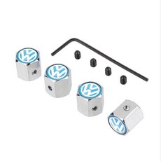 년형 도난 방지 자동차 휠 타이어 밸브 캡 라인 산타나 티구안 보라용, 5. E-Silver, 1개