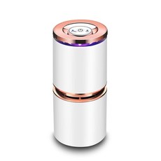 미니 공기청정기 USB 자동차 사무실 책상 작은 방 LED 야간 조명 어댑터 없음(흰색), 미니 공기 청정기 USB 공기 청정기, 자동차 사무실