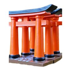 일본 풍경 미니어처 문 탁상용 신사 장식 모형 토리이 인테리어 소품 정원, 01. 센본 토리이 5개