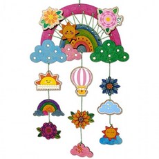 만들기 (만들기대장)나무스티커모빌 - 무지개, 1개, 상세페이지 참조