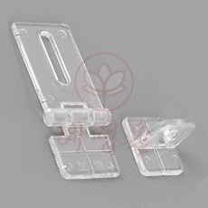 [혜명잡화상사] 미니 투명 걸고리 아크릴공예 열쇠걸이 문고리 아크릴부자재 잠금고리