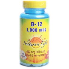 Nature's Life 維生素B12錠 1000mcg, 1個, 100 件