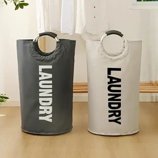 간단한 필통 대용량 휴대용 문구류 정리함 손잡이가 있는 지퍼 펜 정리 파우치, Grey