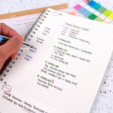 A5 그리드 노트 코넬 오답 가로형 스프링 모눈종이, 1개, 상세페이지 참조