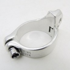 28.6MM單車耳掛式前變轉接座 直掛式自行車前撥夾環 精準變速提升騎行效率, 1個, 銀