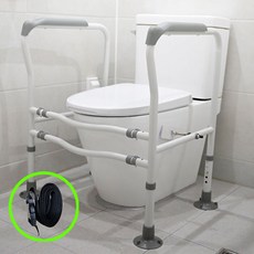 실버양품 변기 안전손잡이 보조거치대 화장실 안전바 노인, 그레이, 1개