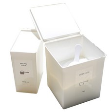 액체 가루 세탁 세제 소분 용기 리필통 4종, 옵션4.뉴 사각 다용도 용기-L, 1개