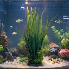 HY아쿠아 무균 높은 인조 수초 대형 부드러운 은신처 산란상 40cm, 1개