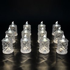 LED 크리스탈 촛불 12P 무드 연출 파티장식