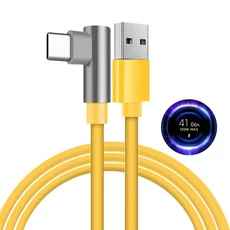 67W 6A USB 타입 C 터보 충전 케이블 미 14 13 12 프로 포코 F4 GT 레드미 노트 K60 90도, 02 1미터, 01 노란색